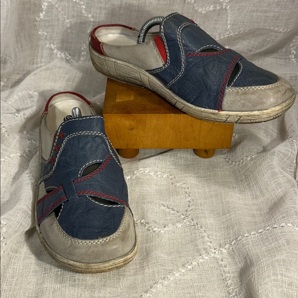 Remonte leather slide in mules